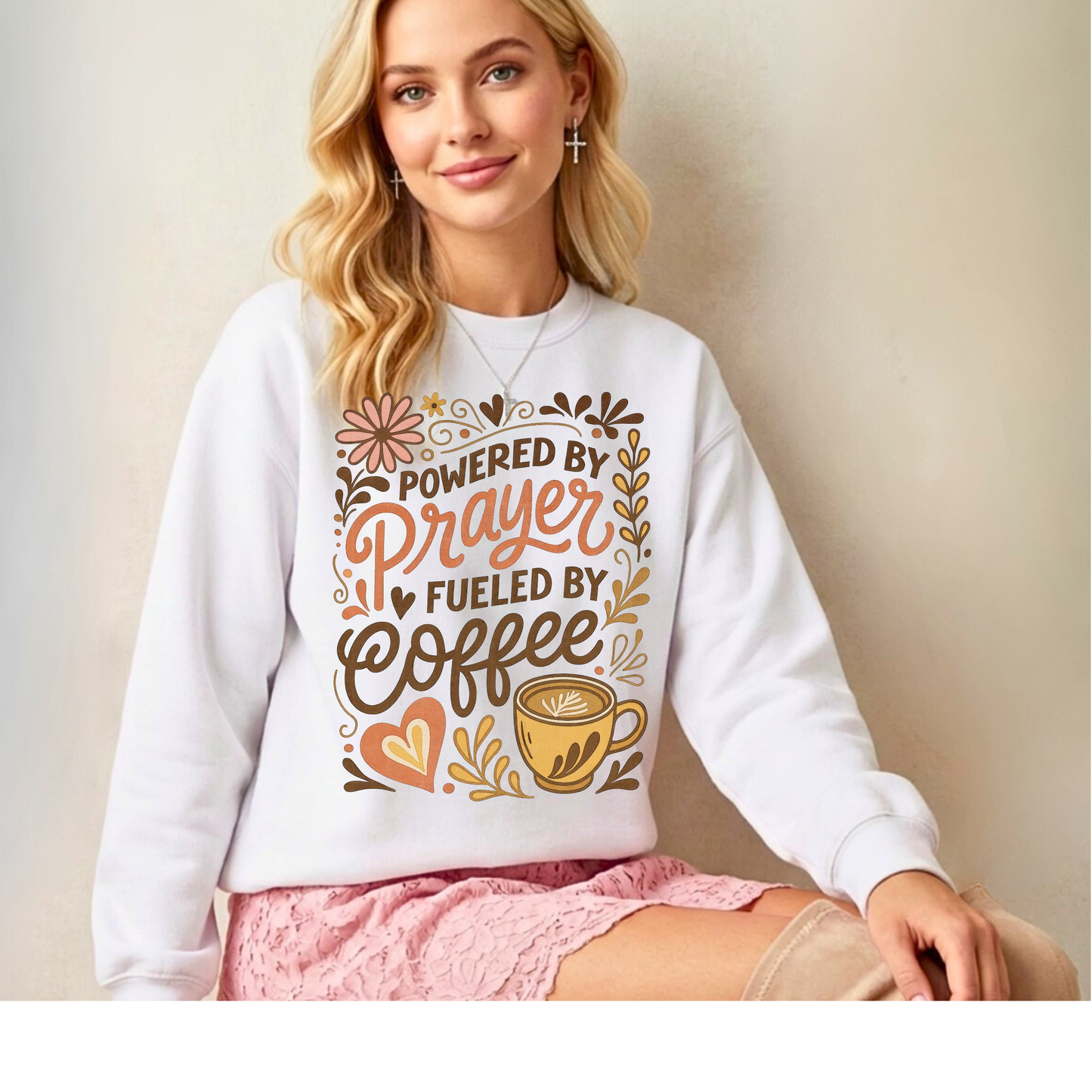 Powered By Prayer Crewneck