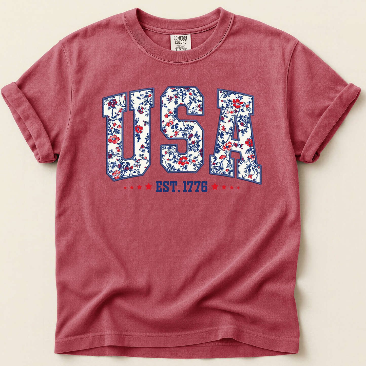 USA floral tee