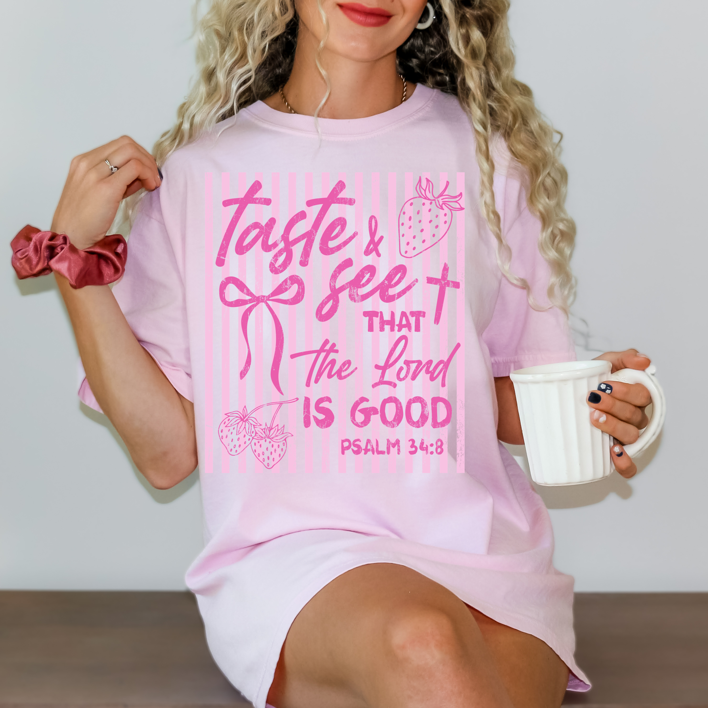 Taste and See Pink tee