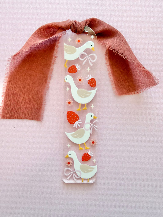 Strawberry Goose Bookmark