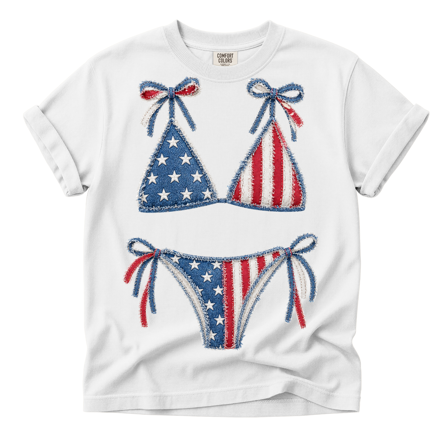 Red white & blue tee